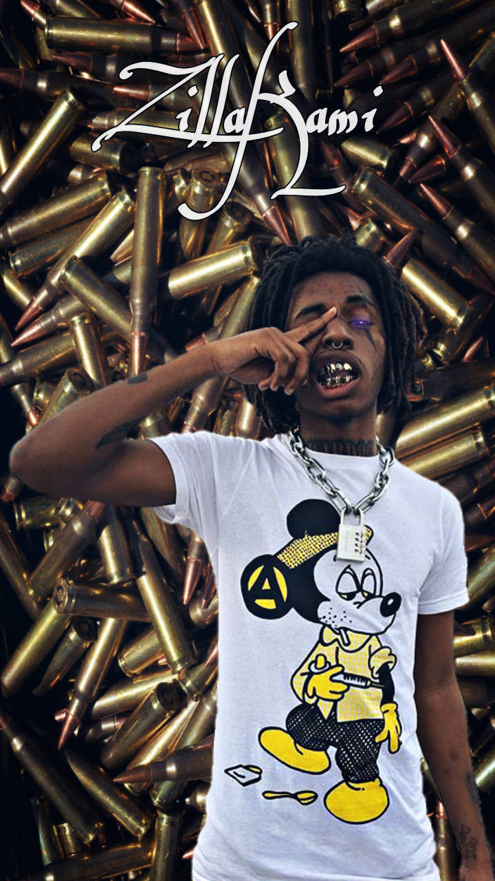 ZillaKami, golden bullets, graffiti-style name, HD Phone Wallpaper