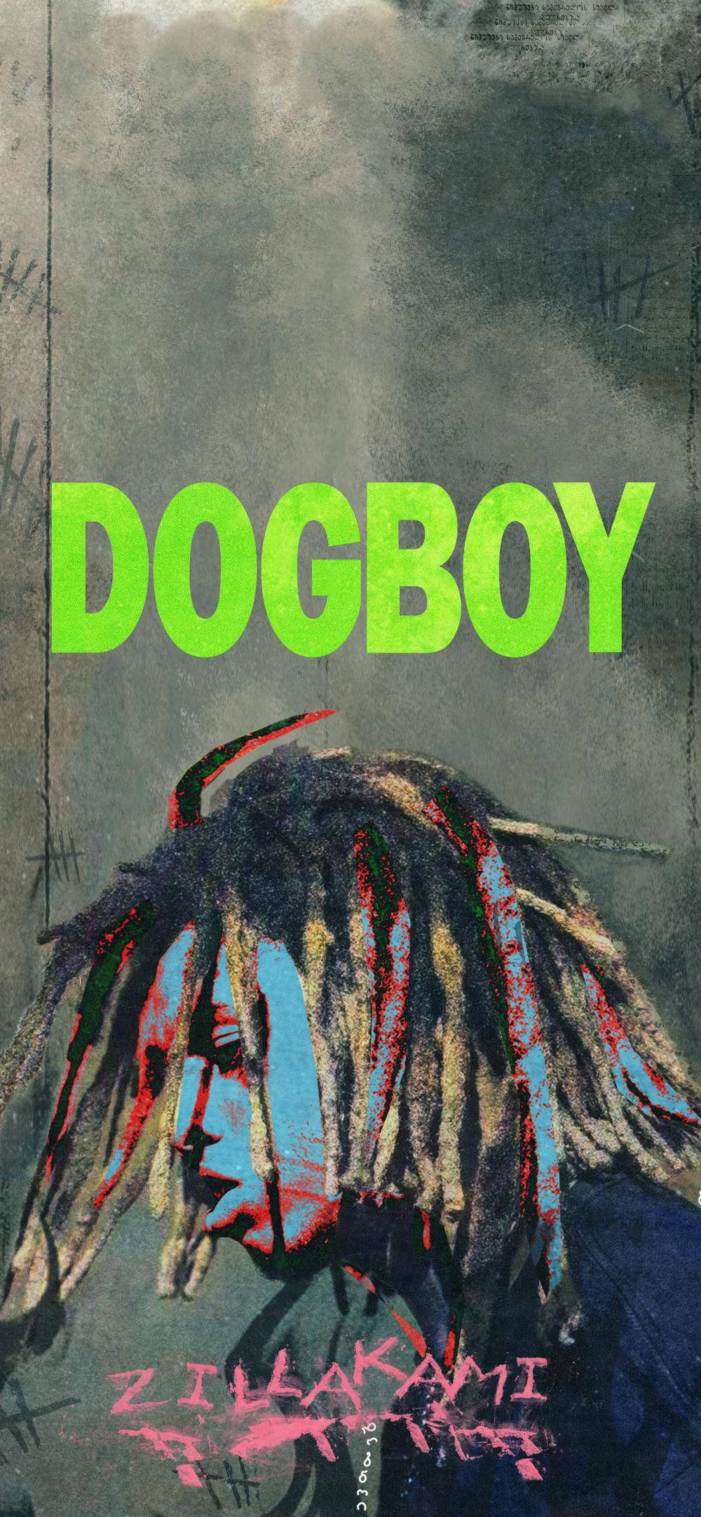 Zillakami, dreadlocks, blue face paint, Full HD Phone Wallpaper