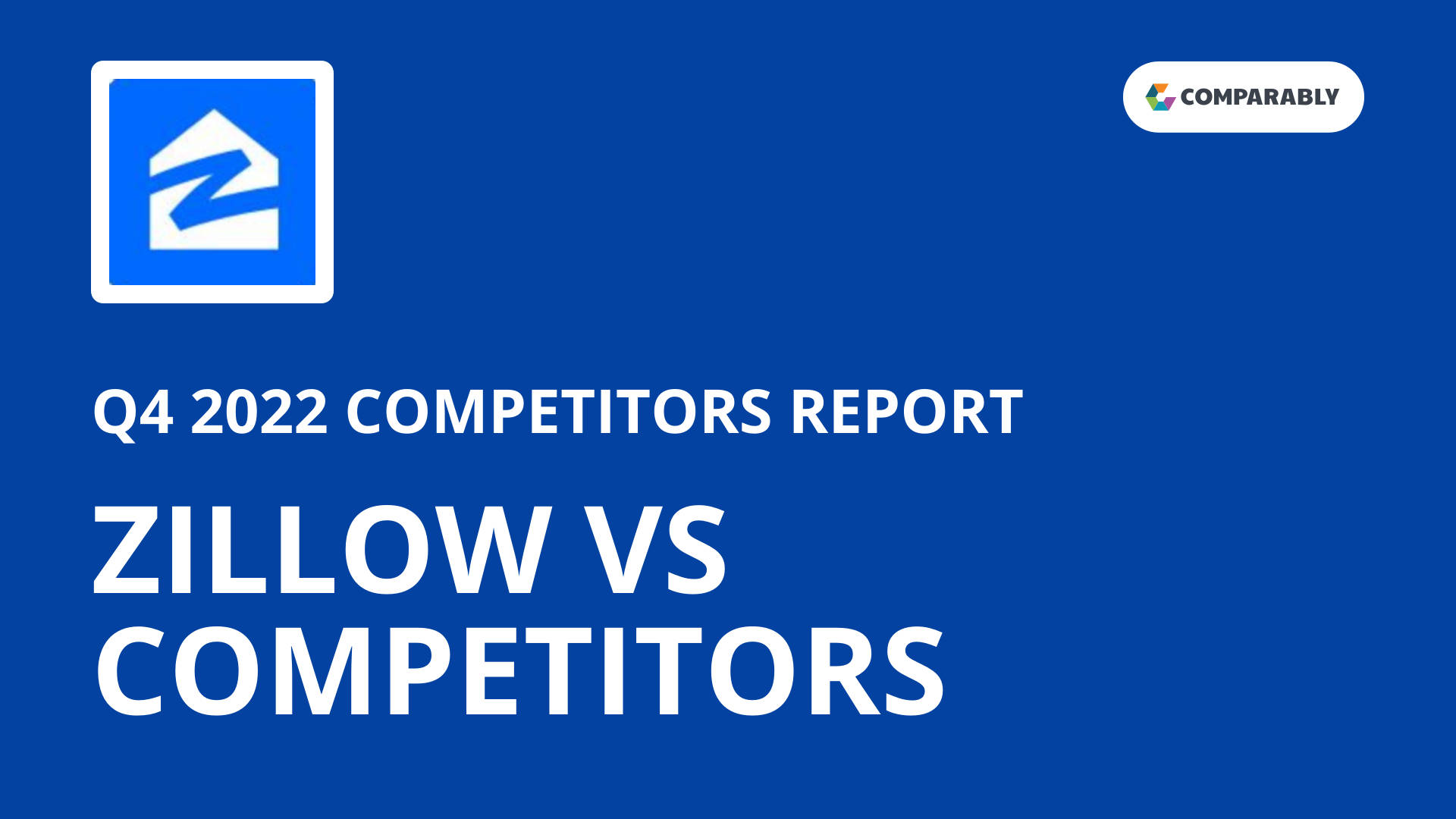 Zillow, Q4 2022 Competitors Report, blue background, Full HD Desktop Wallpaper