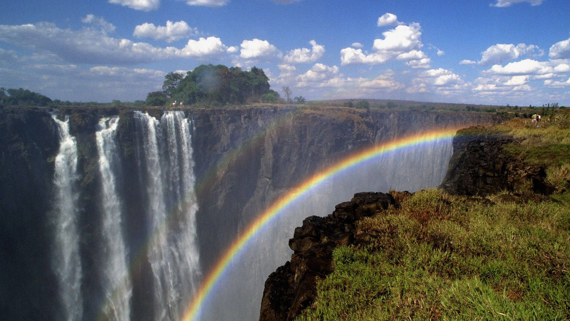 Zimbabwe, national wonder, waterfall, Full HD Desktop Wallpaper