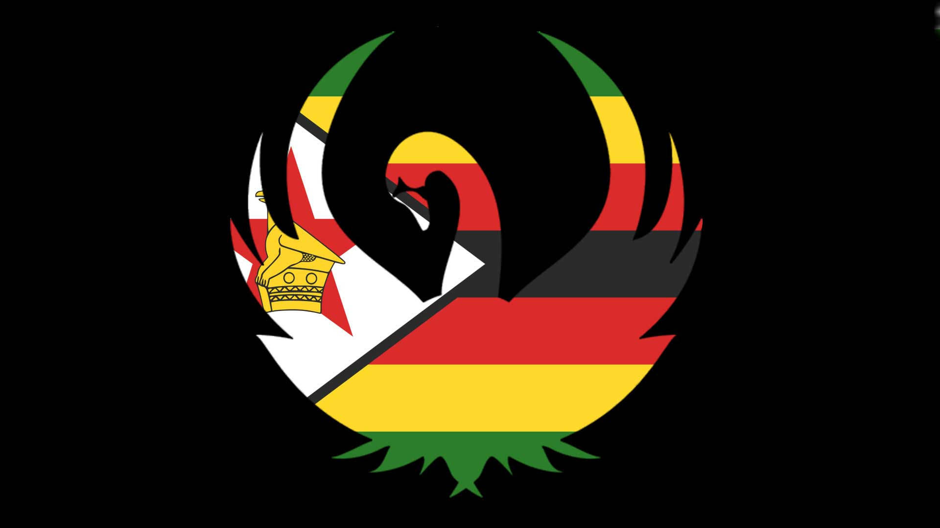 Zimbabwe, swan, flag, Full HD Desktop Wallpaper