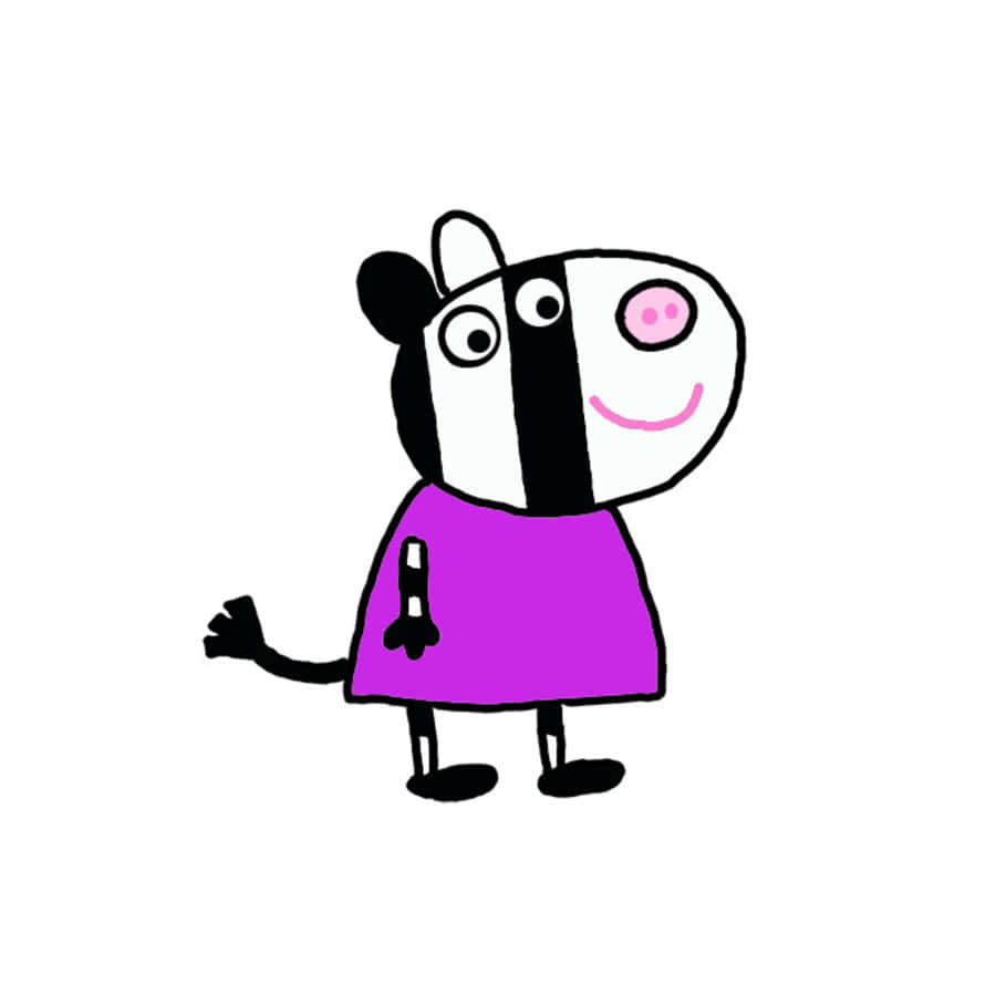 Zoe Zebra, purple dress, bright smile, SD Desktop Wallpaper