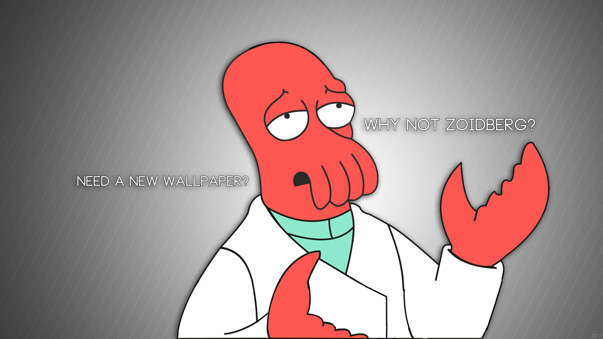 Zoidberg, red lobster-like cartoon character, white lab coat, Full HD Desktop Wallpaper