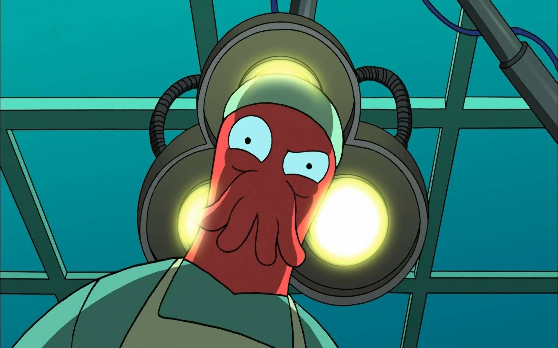 Zoidberg, red octopus surgeon, wide eyes, Full HD Desktop Wallpaper