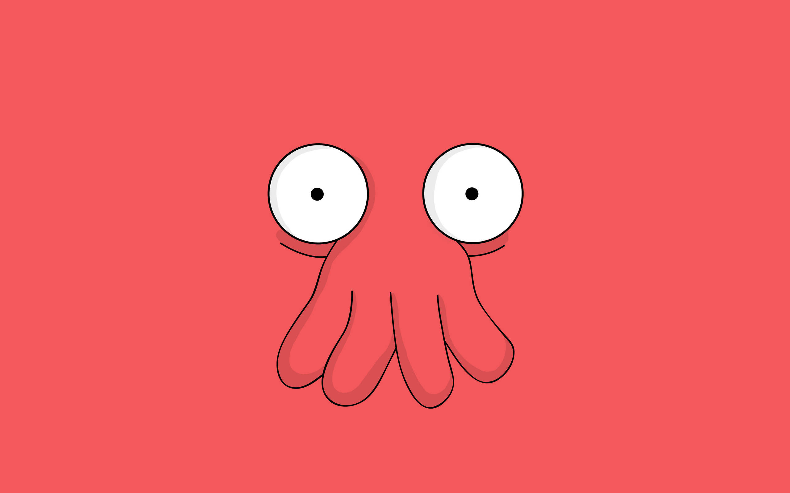 Zoidberg, octopus, big white eyes, 2K Desktop Wallpaper