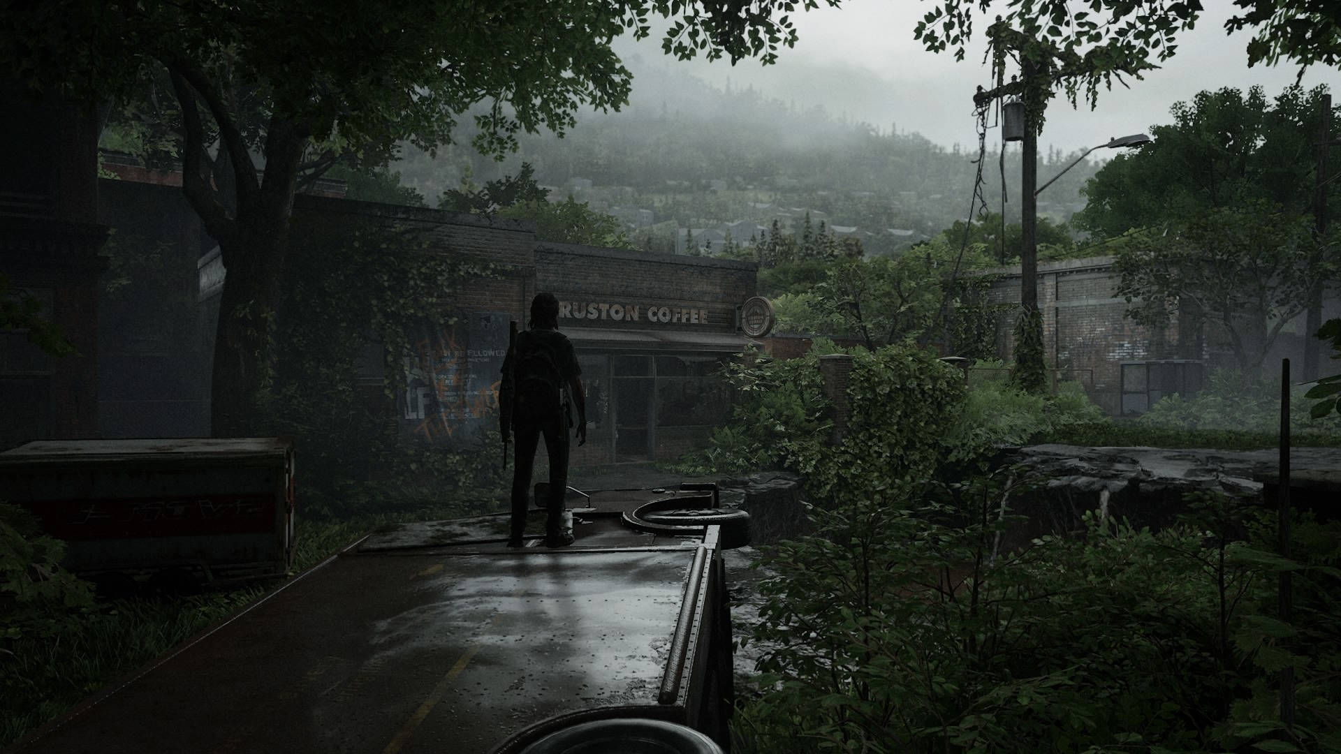Zombie Apocalypse, rusty truck bed, rain-soaked, Full HD Desktop Wallpaper