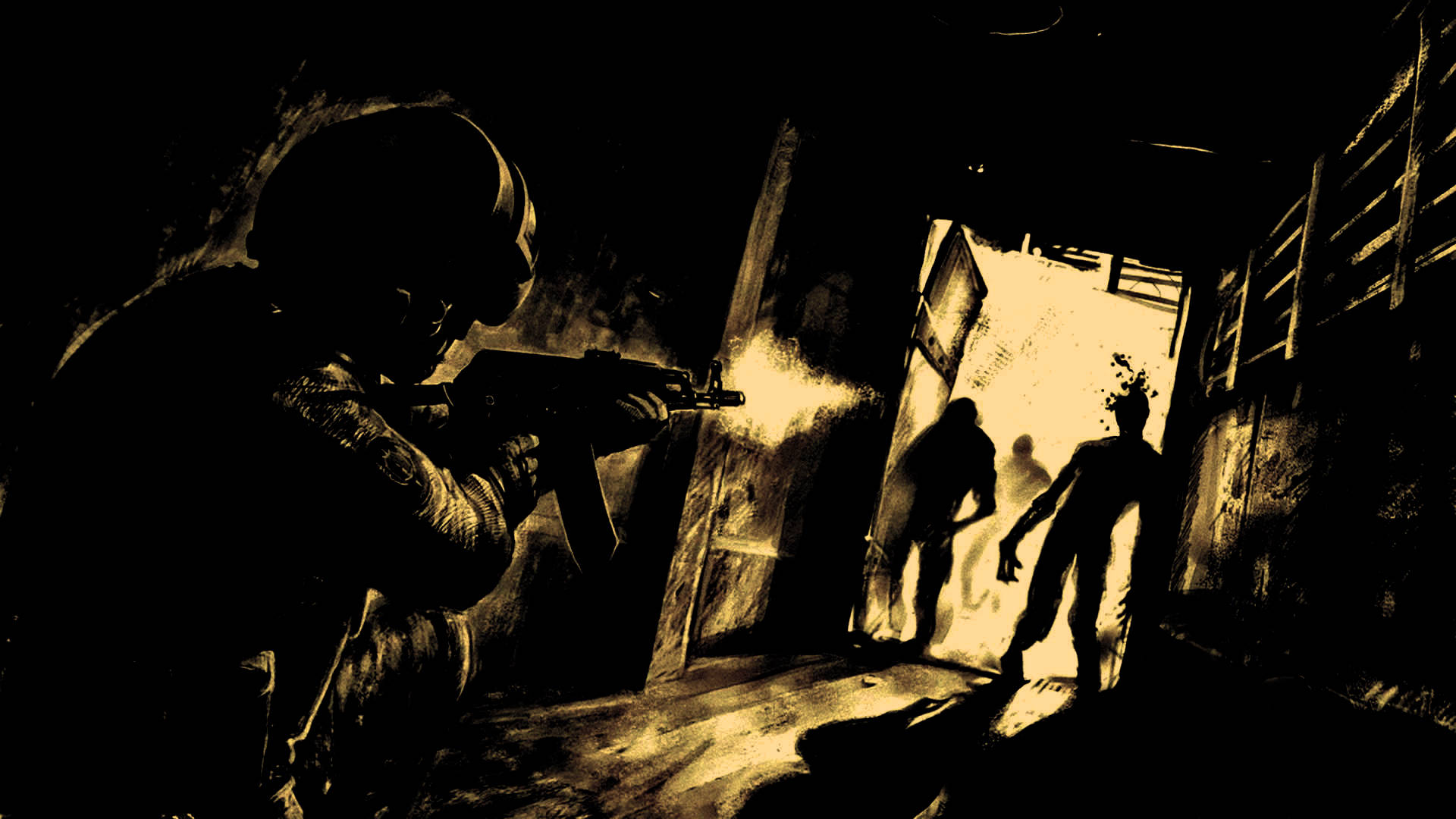zombie apocalypse, soldier, rifle, Full HD Desktop Wallpaper