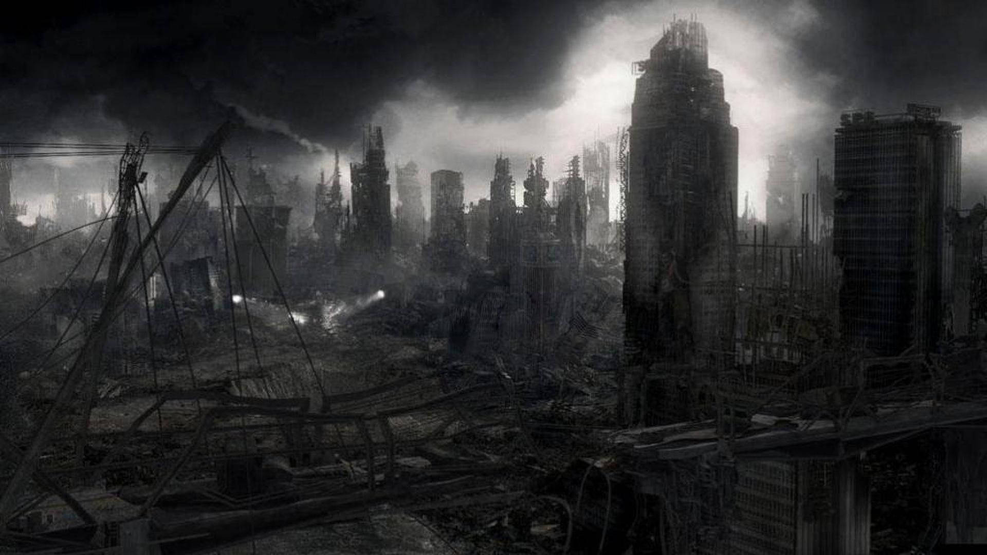 Zombie Apocalypse, 1920 x 1080, post-apocalyptic cityscape, Full HD Desktop Wallpaper