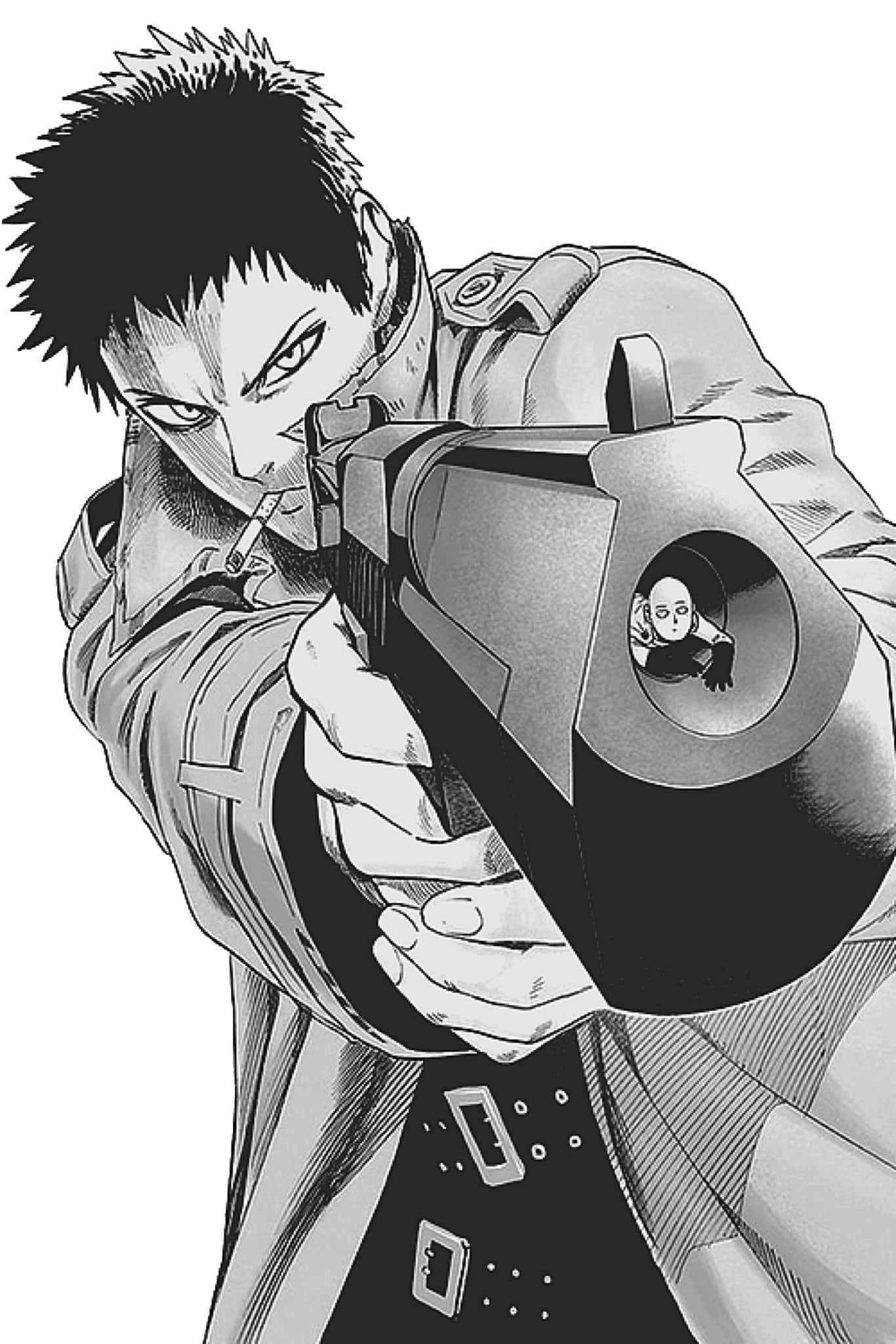 Zombieman, manga-style, spiky hair, Full HD Phone Wallpaper