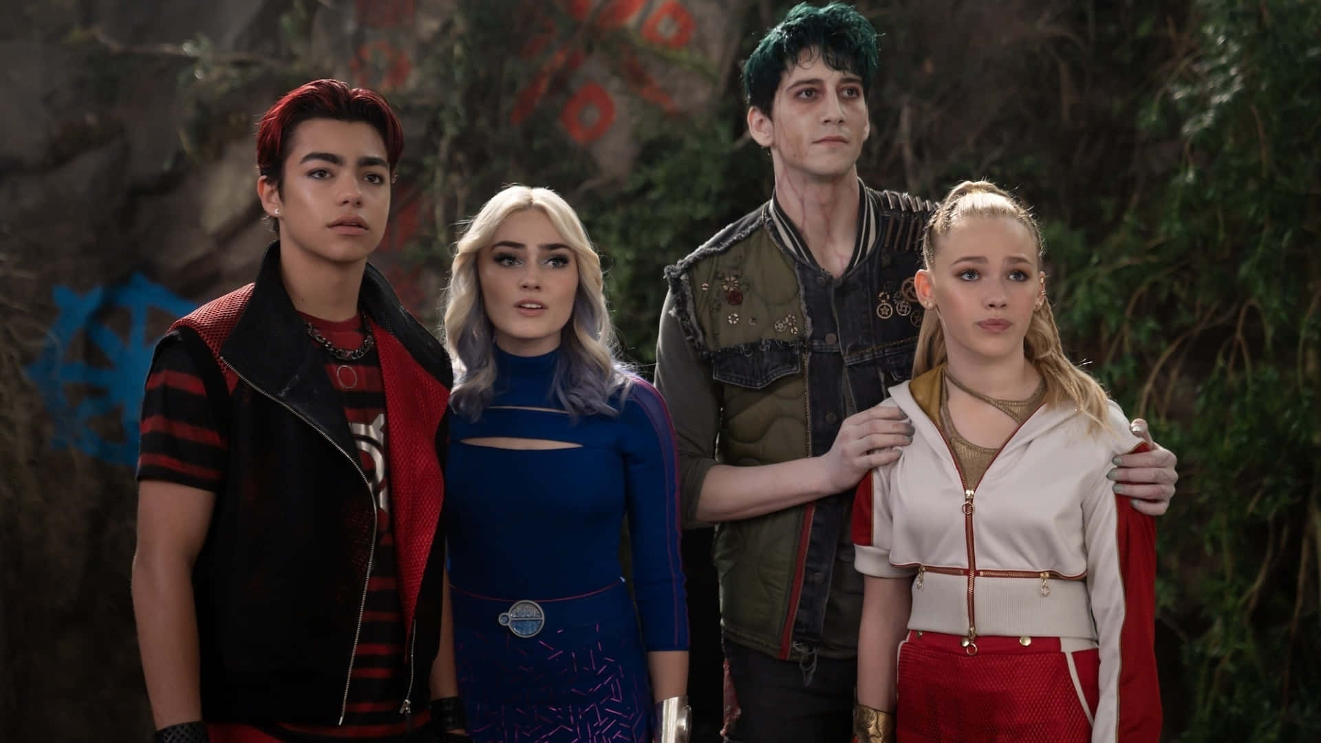 Zombies 4, main characters, colorful costumes, Full HD Desktop Wallpaper