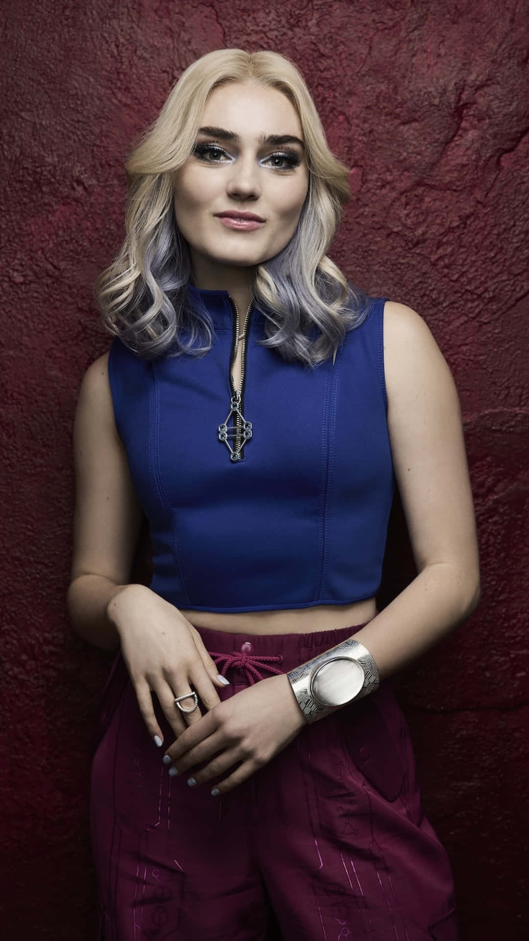 Zombies 4, blonde and purple hair, blue crop top, Full HD Phone Wallpaper