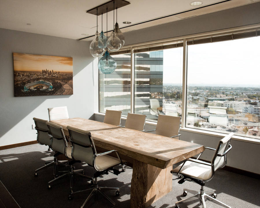 meeting room, conference room, rustic wooden table, SD Desktop Wallpaper
