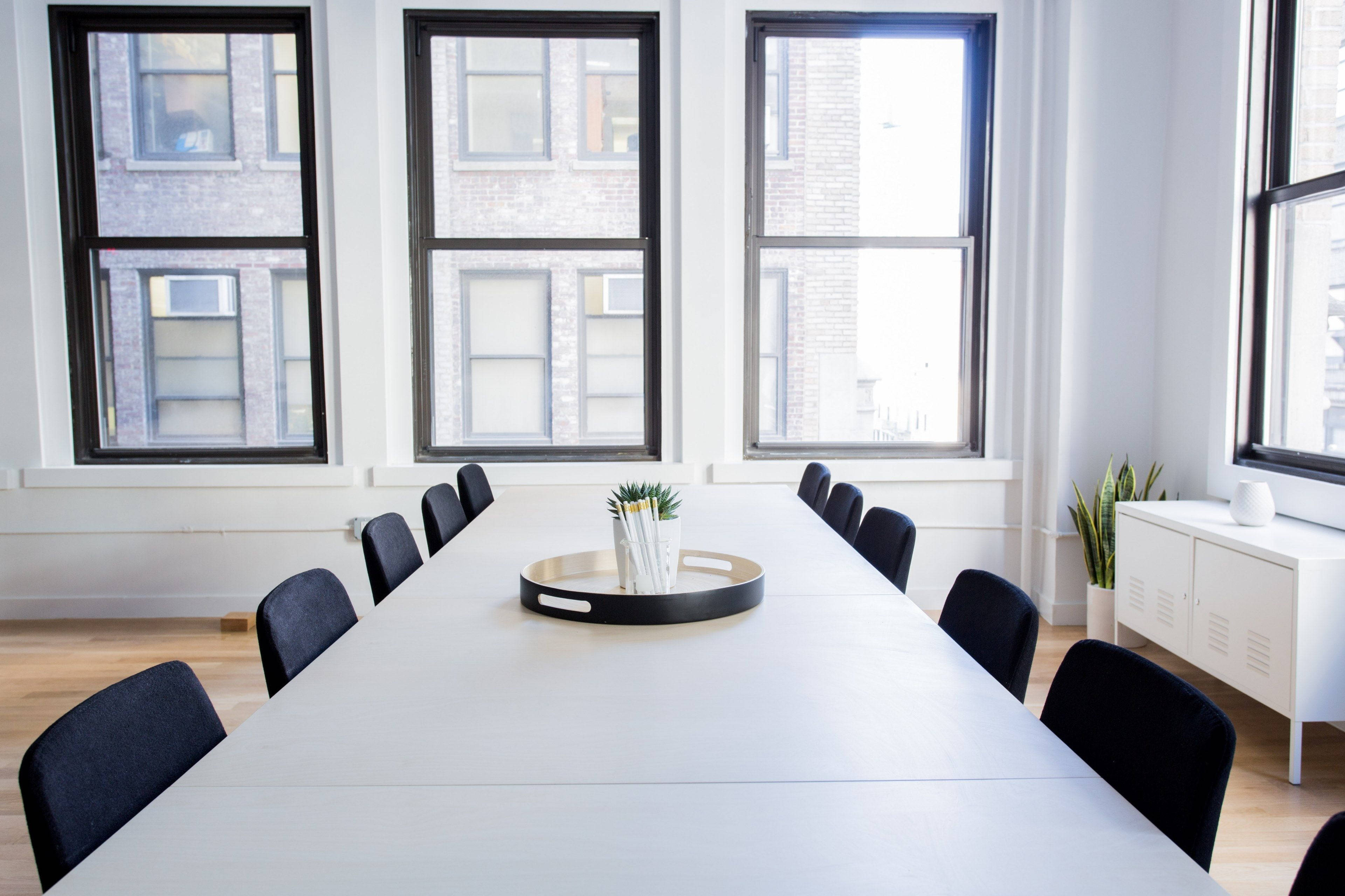 modern design, zoom background office, minimalist modern conference room, 4K Desktop Wallpaper