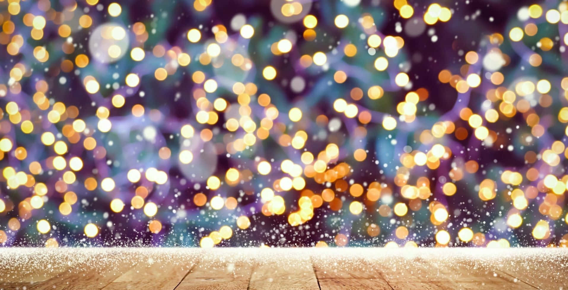 abstract glitters, golden bokeh lights, purple backdrop, HD Desktop Wallpaper