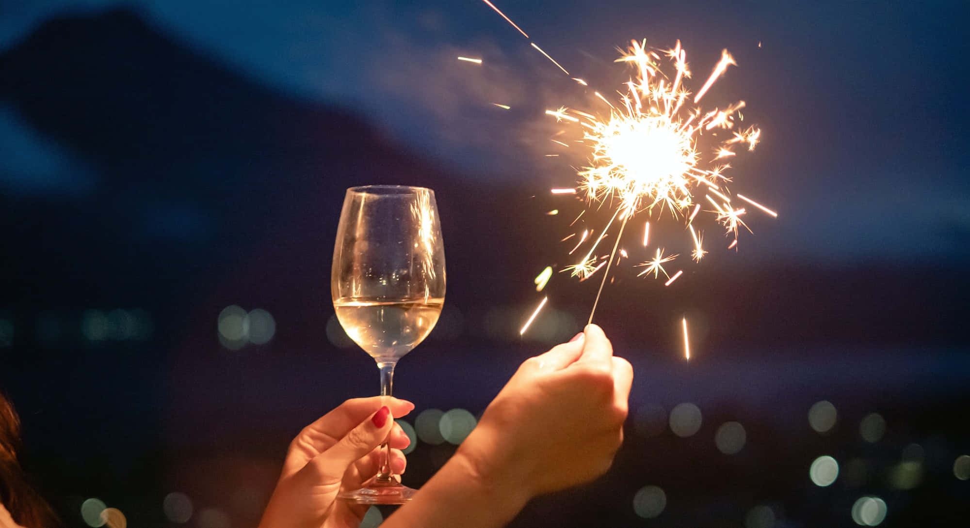 Zoom Party, New Year's Eve, sparkling wine glass, Full HD Desktop Wallpaper