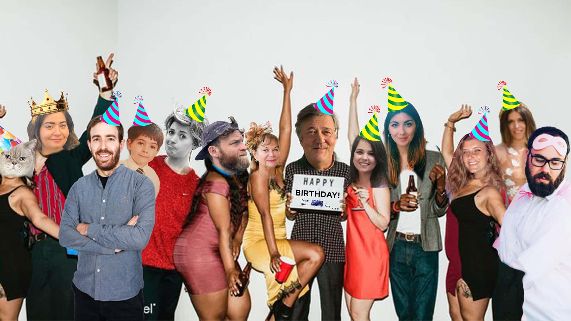 Zoom Party, virtual party hat, birthday, Full HD Desktop Wallpaper