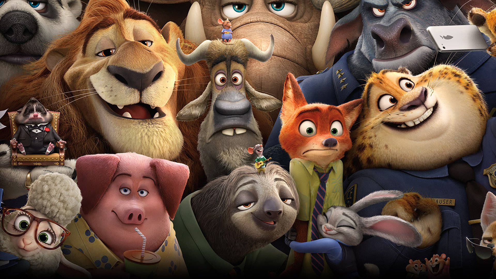 Zootopia, animal family, animated animal characters, Full HD Desktop Wallpaper