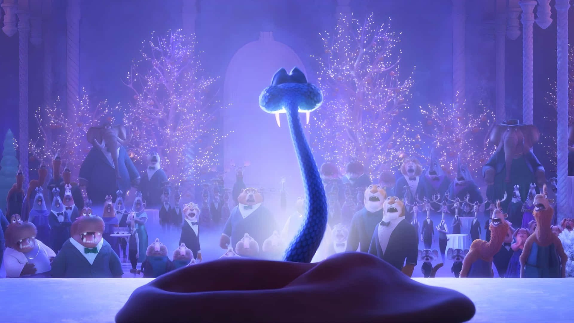 Zootopia 2, glowing blue serpent, anthropomorphic animals, Full HD Desktop Wallpaper