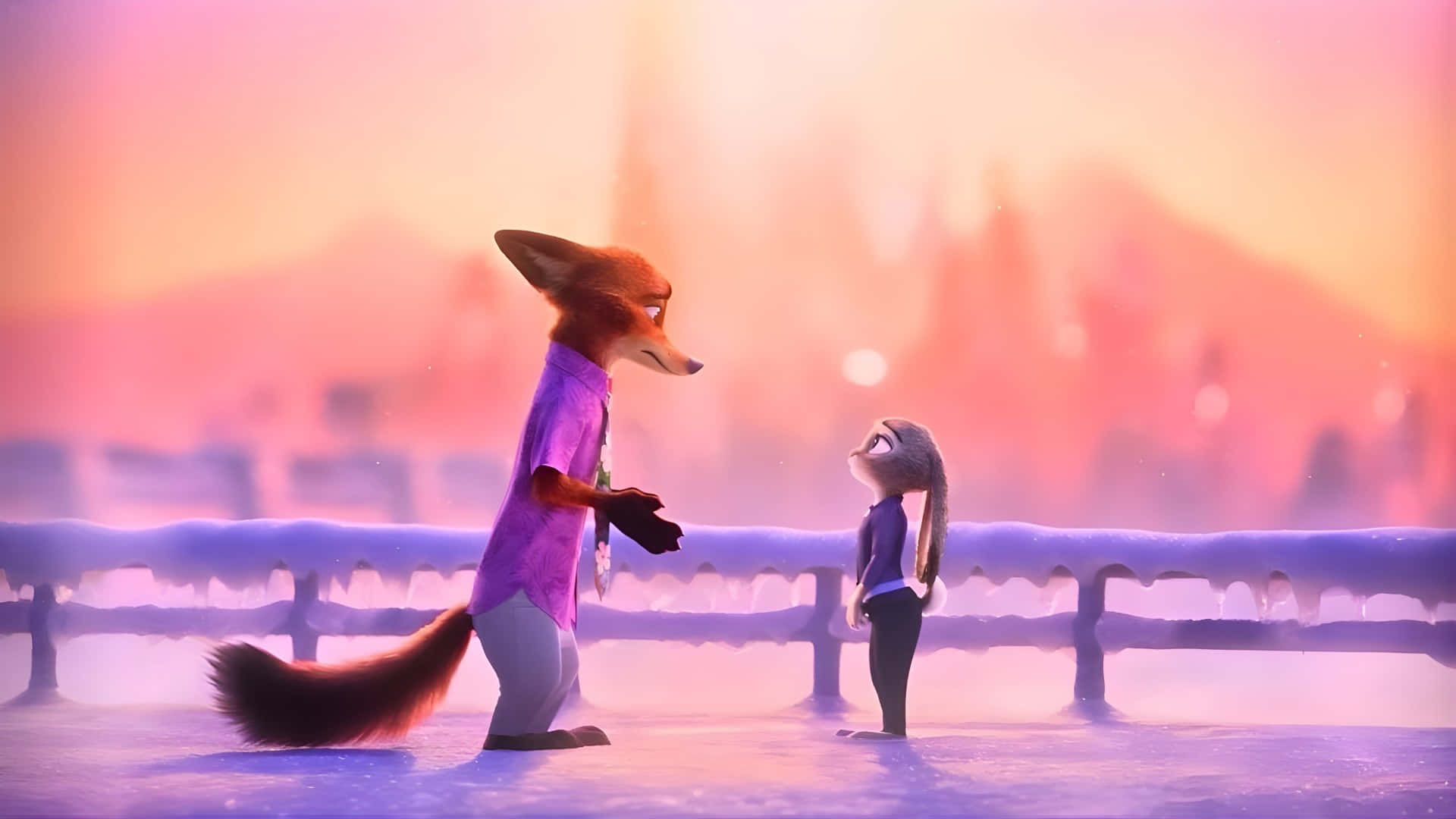 Zootopia 2, fox, purple shirt, Full HD Desktop Wallpaper