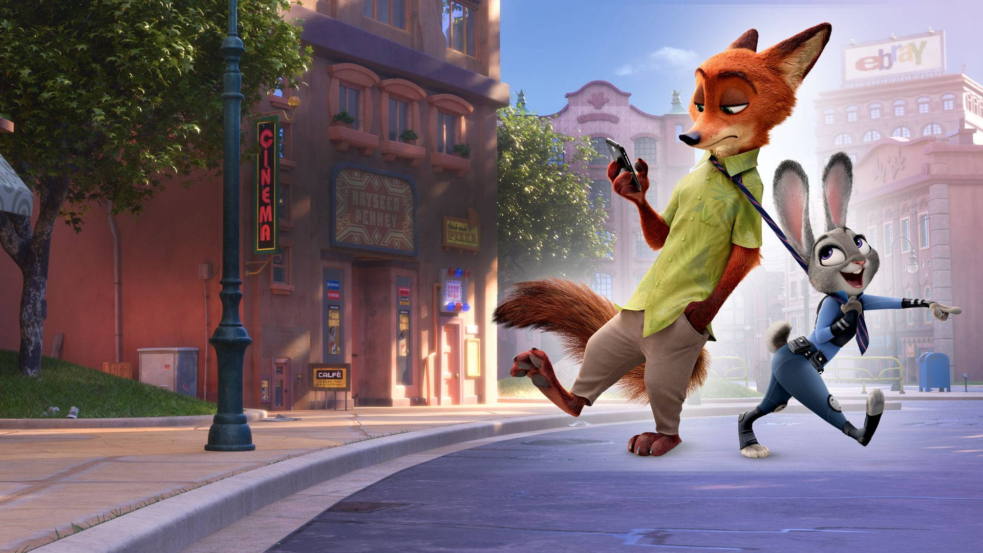 Zootopia, fox, rabbit, Full HD Desktop Wallpaper