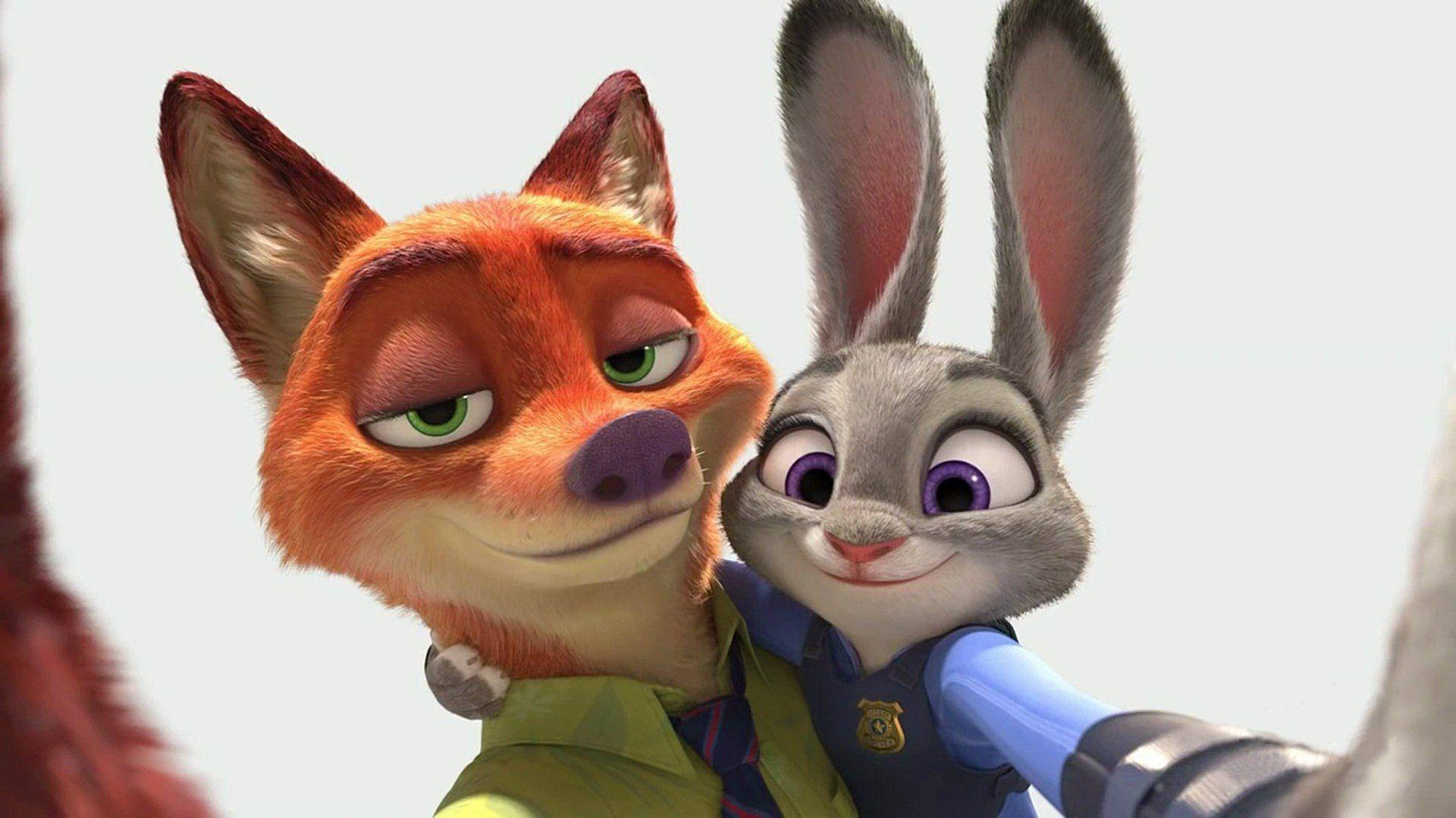 Zootopia, fox, rabbit, Full HD Desktop Wallpaper