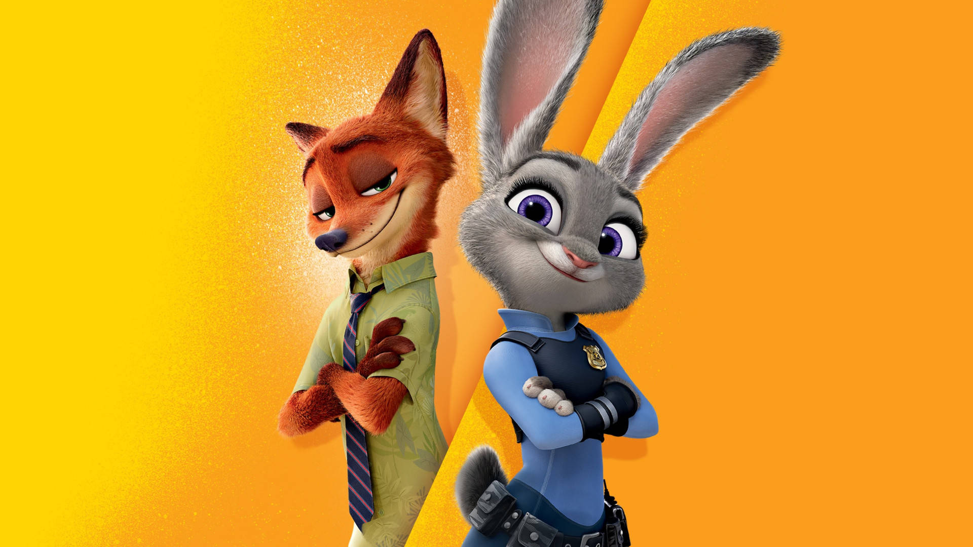 Zootopia, golden yellow, vibrant yellow and orange gradient, Full HD Desktop Wallpaper