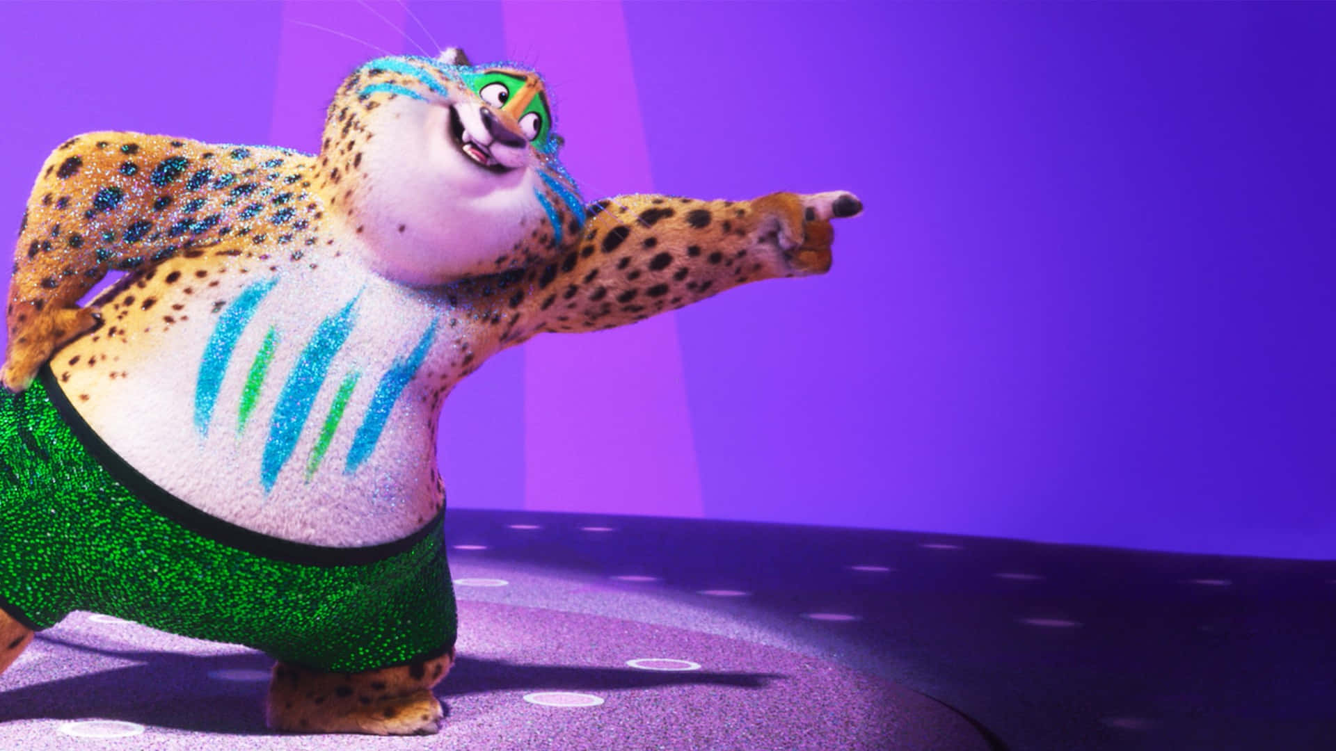 Zootopia 2, cartoon jaguar, glittery green shorts, Full HD Desktop Wallpaper