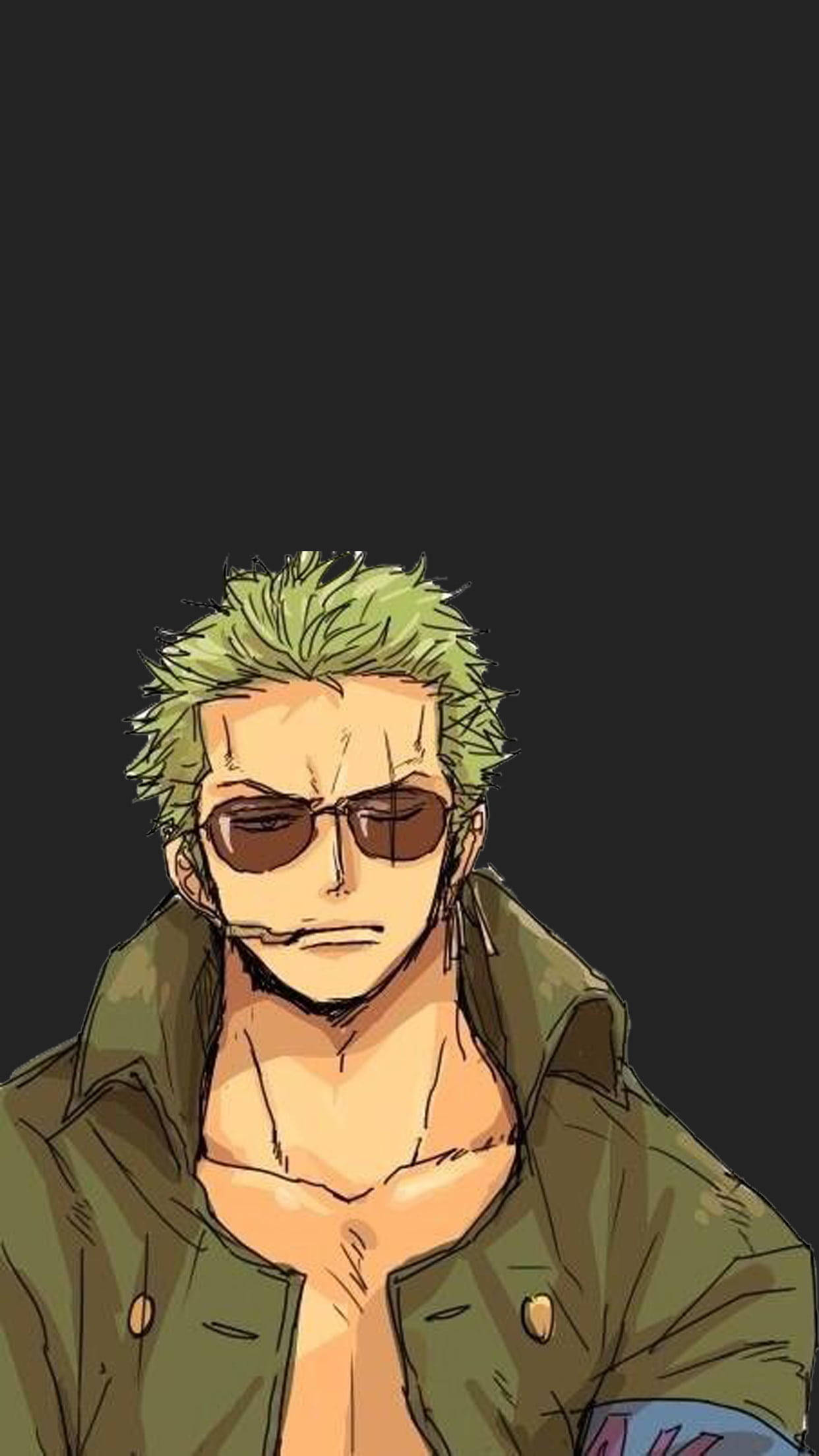 Zoro, spiky green hair, sunglasses, Full HD Phone Wallpaper
