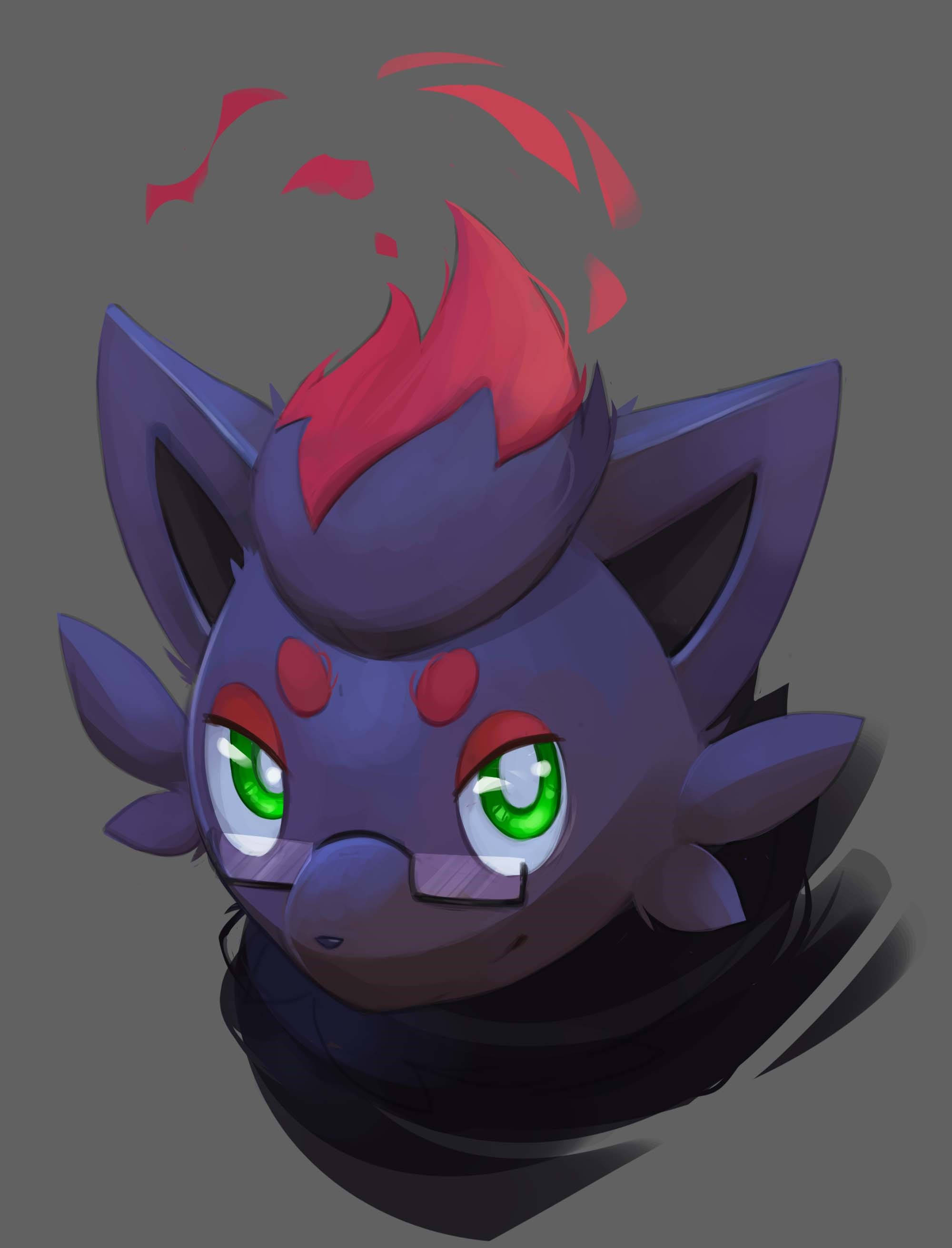 Zorua, eyeglasses, purple, 2K Phone Wallpaper