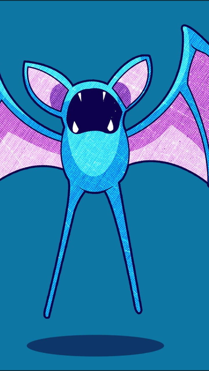 Zubat, blue body, purple wings, HD Phone Wallpaper