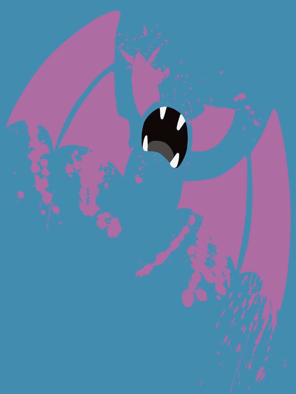 Zubat, purple, sharp teeth, HD Phone Wallpaper