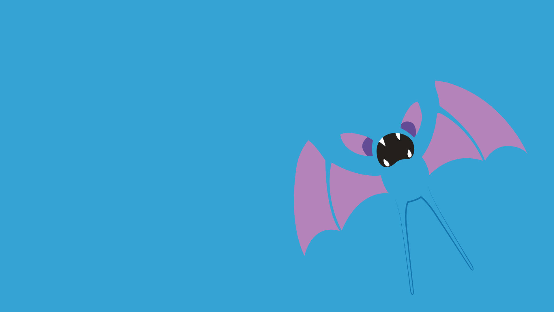 Zubat, blue, purple bat, Full HD Desktop Wallpaper