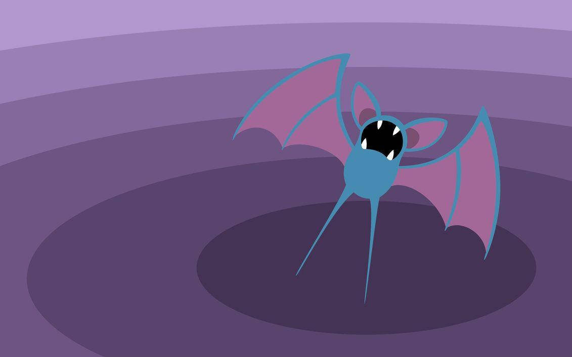 Zubat, purple wings, twilight hues, SD Desktop Wallpaper