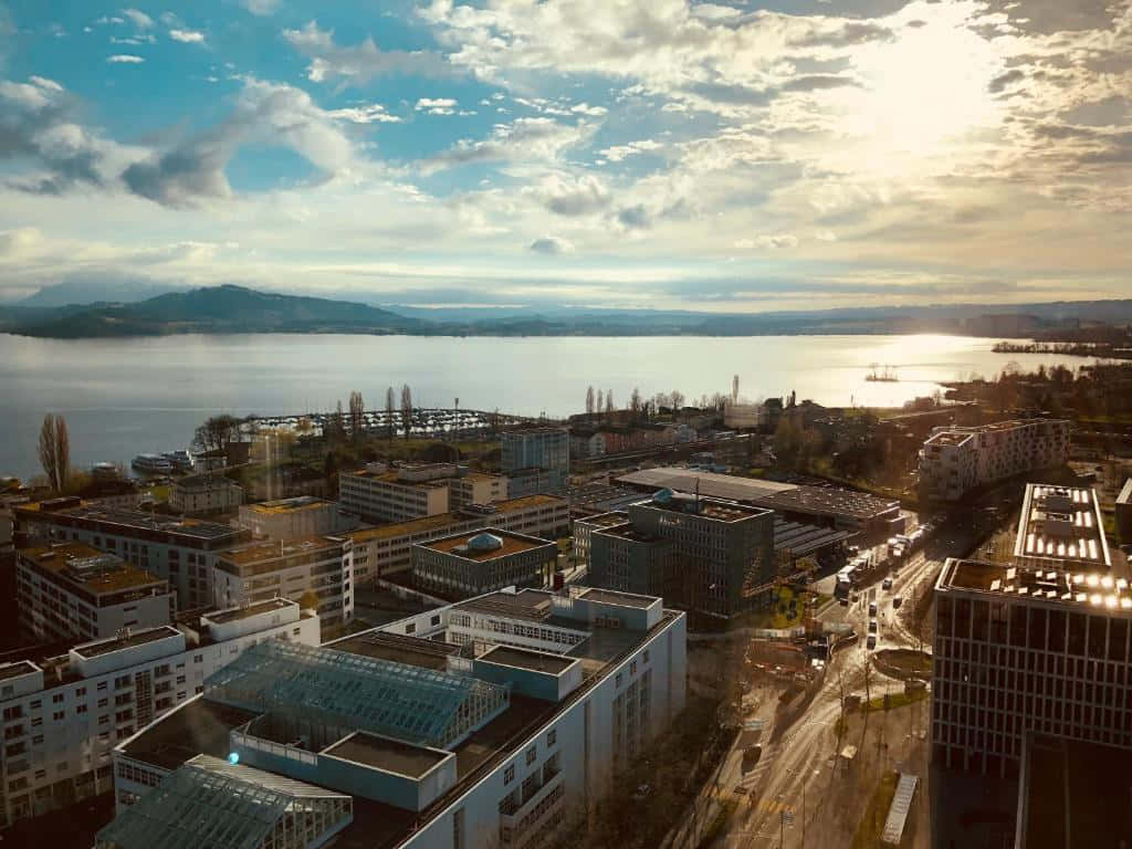 Zug, cityscape, lake view, SD Desktop Wallpaper
