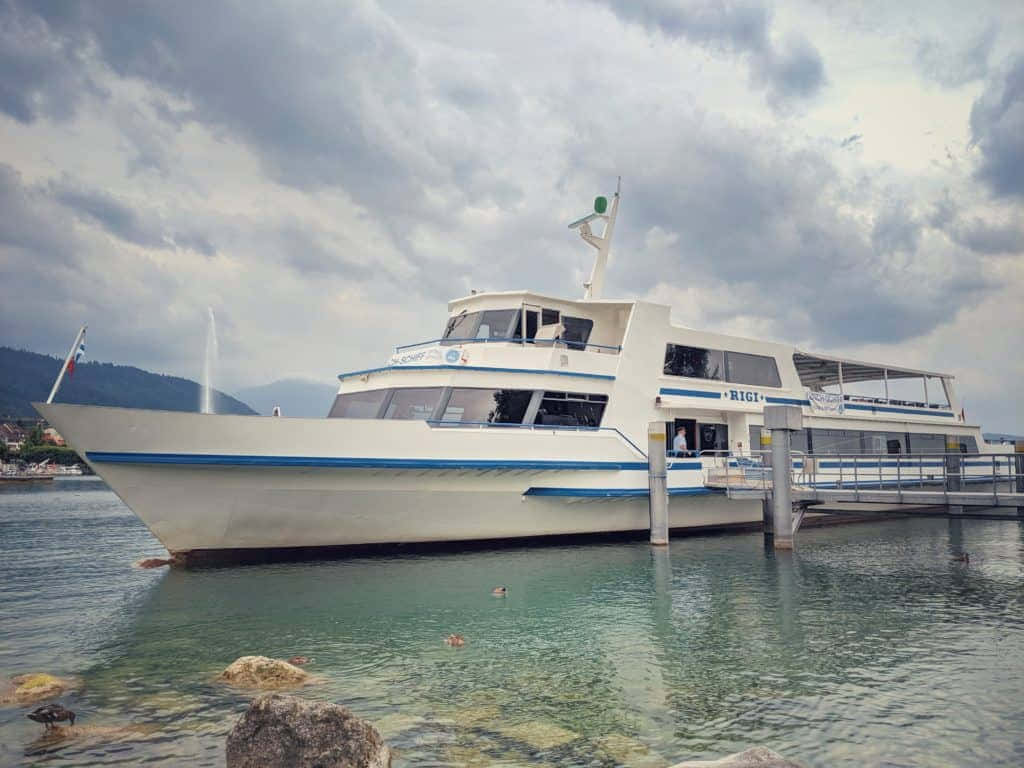 Zug, lake, ship, SD Desktop Wallpaper
