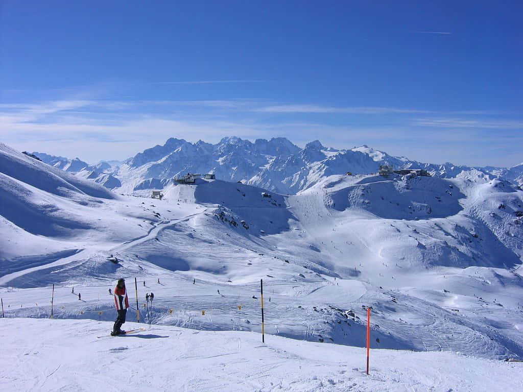 Zug, winter ski slope, snowy slope, SD Desktop Wallpaper