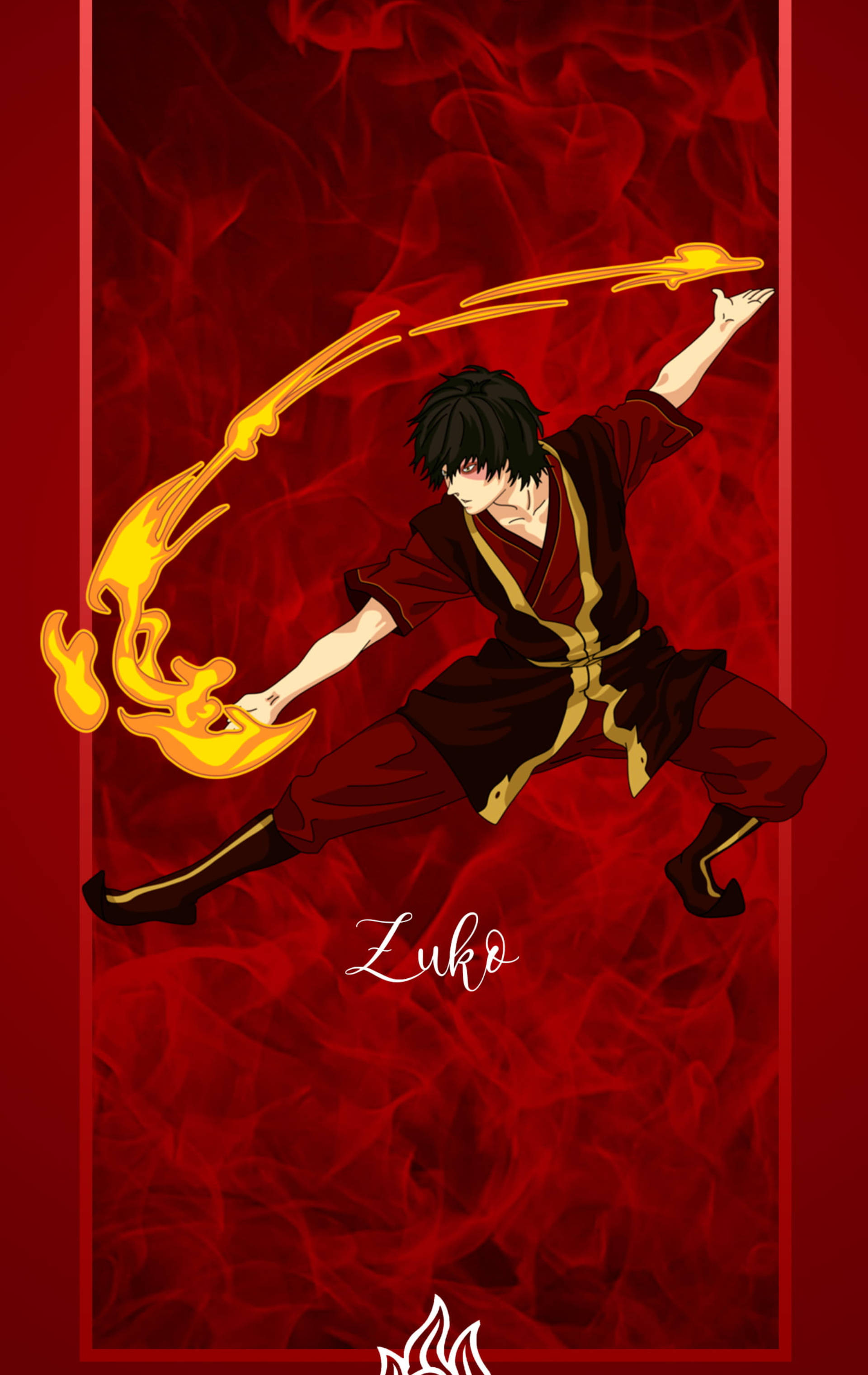 Zuko, red velvet fire, red outfit, 2K Phone Wallpaper