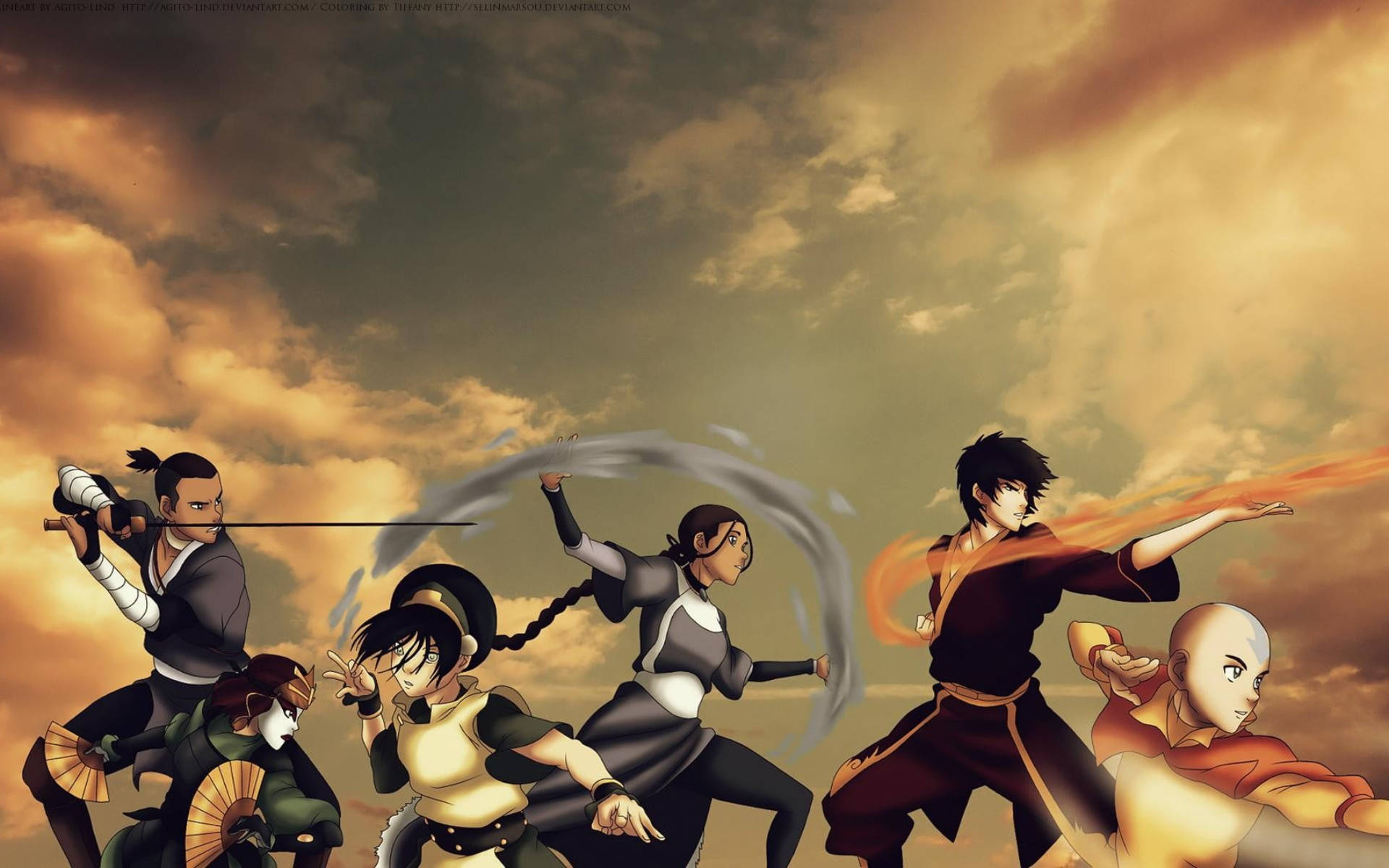 Zuko, element benders, golden sky, Full HD Desktop Wallpaper