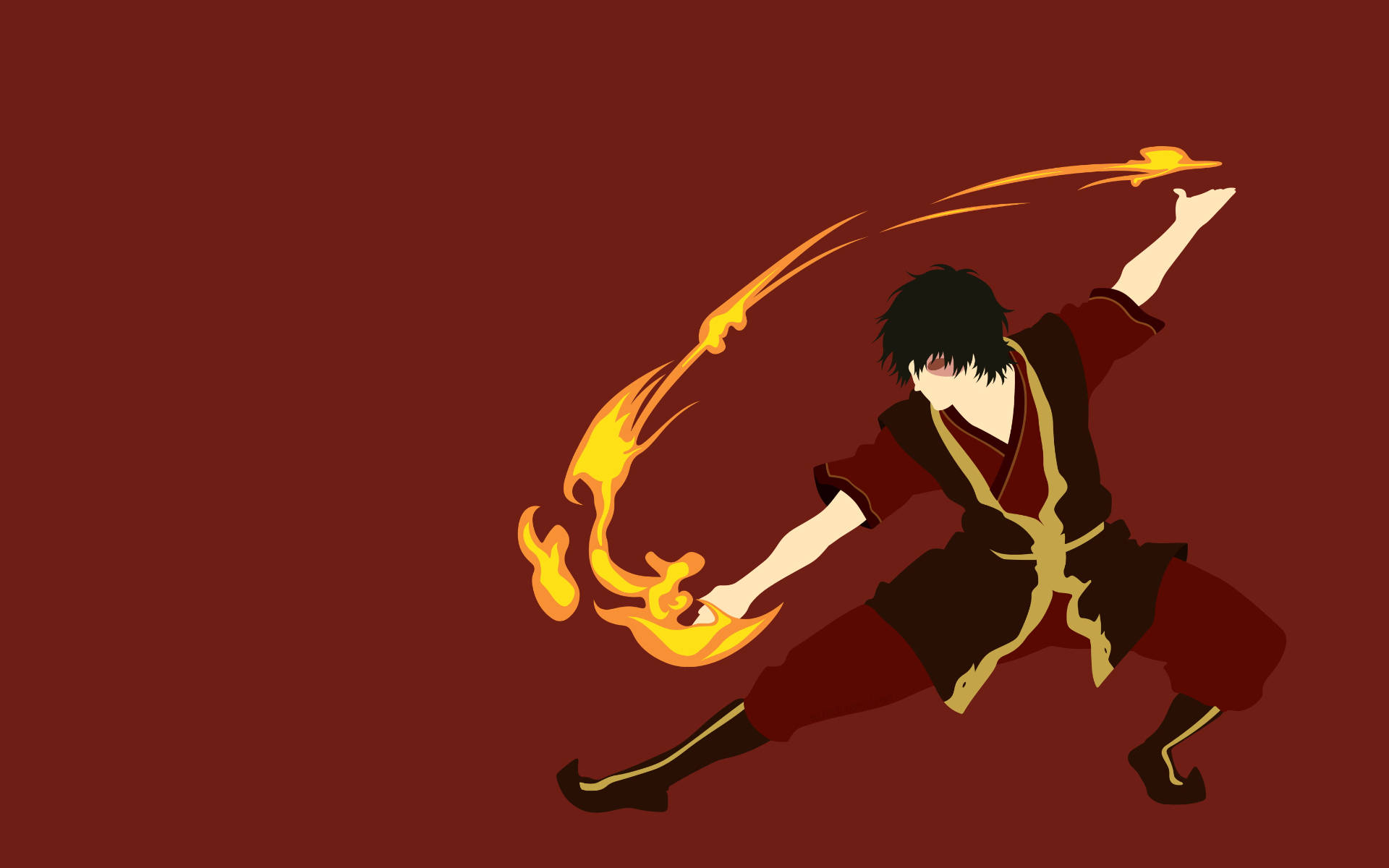 Zuko, fire dancing, red, Full HD Desktop Wallpaper