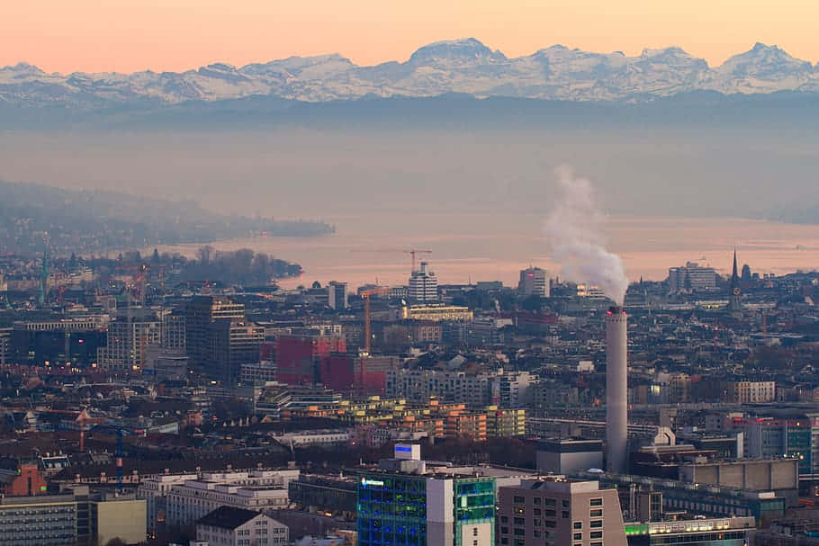Zurich, cityscape, dawn, SD Desktop Wallpaper