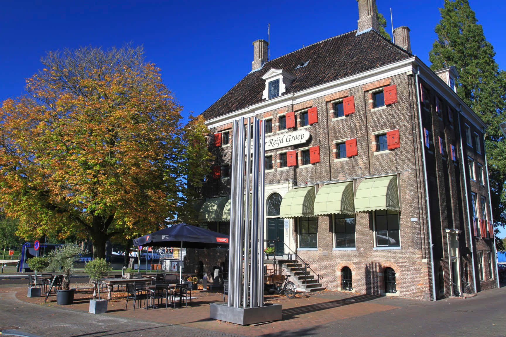 Zwolle, historical building, outdoor cafe, HD Desktop Wallpaper